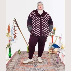 TAMARA MALAS Plus SZ 22/24 Chicago Cardigan Alpaca